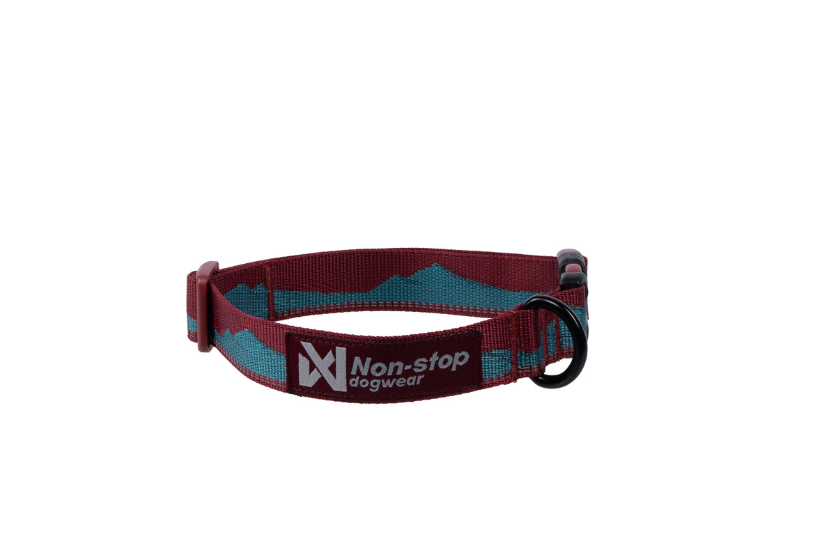 Non - stop dogwear Trail quest collar – justerbart hundhalsband med reflex - Non - stop dogwear - Teal/wine - L - non - 1023