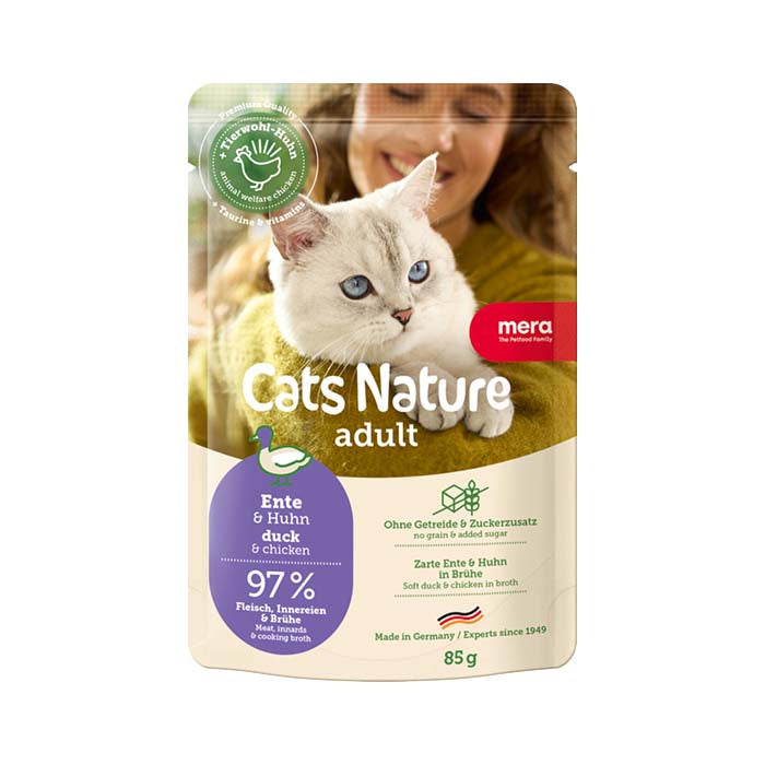 12x85 g Våtfoder mera Cats Nature adult Duck - mera Petfood