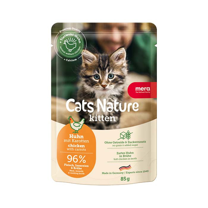 12x85 g Våtfoder mera Cats Nature Kitten Chicken - mera Petfood