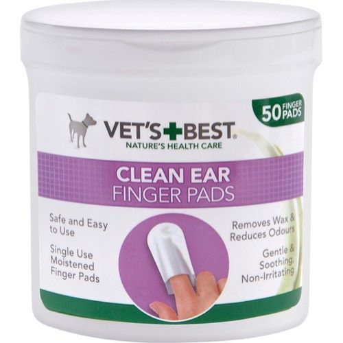 Vets Best Clean fingertuta till öronvård 50 st. - Vet´s best
