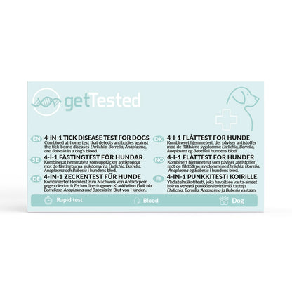 Hemmatest 4 - i - 1 fästingtest hund - getTested