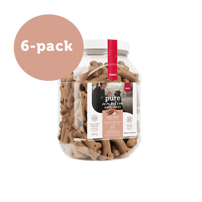 Ekonomipack 6x600g mera Goody snacks Lax och ris