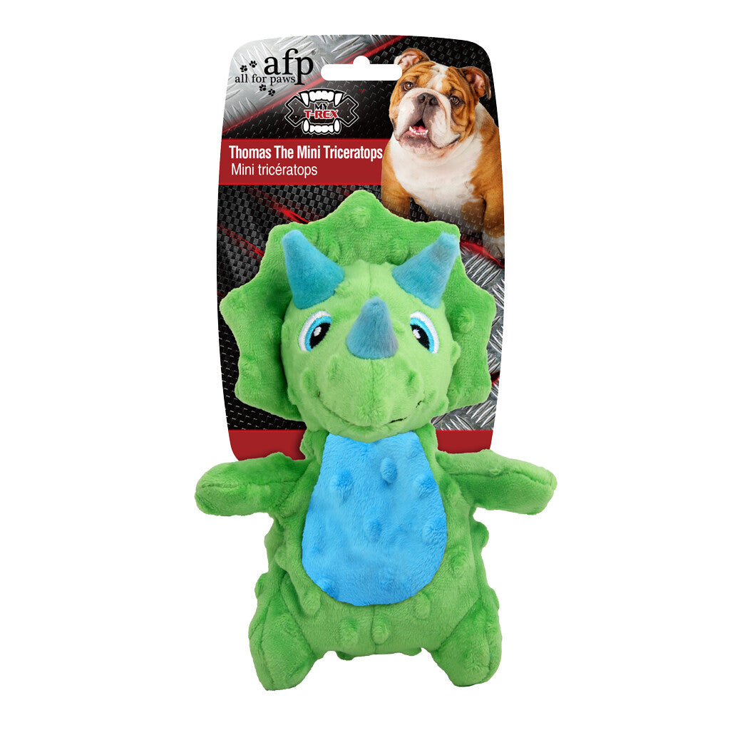 Mjuk valpleksak dinosaurie – AFP Thomas Mini Triceratops S - Mera Petfood