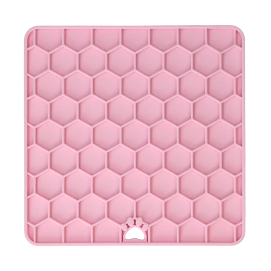 Fun & Relax slickmatta till hund och katt Honeycomb - Eat Slow Live Longer - Rosa - EATS060B