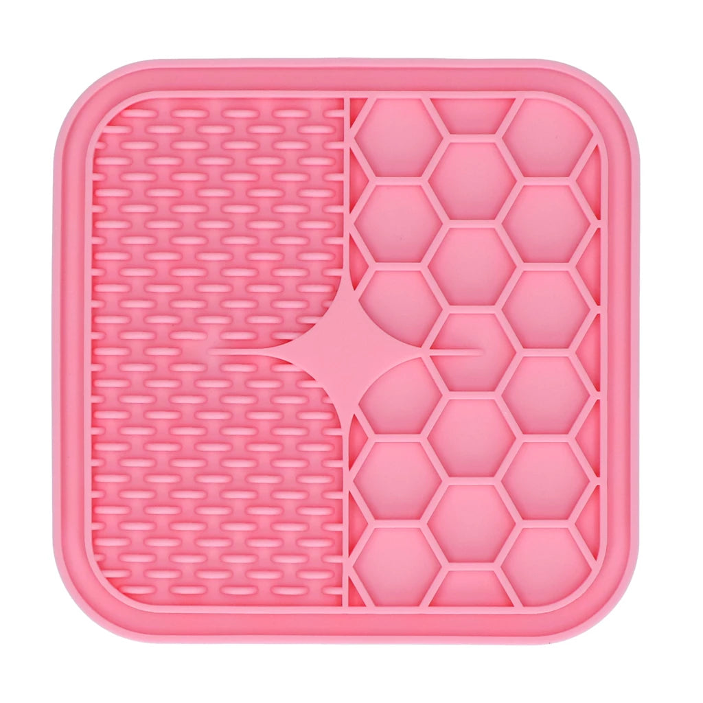 Fun & Relax Duo slickmatta till hund och katt - Eat Slow Live Longer - Rosa - Small - EATS062B