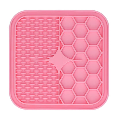 Fun & Relax Duo slickmatta till hund och katt - Eat Slow Live Longer - Rosa - Small - EATS062B