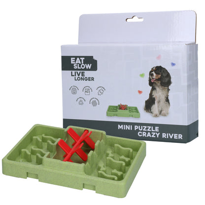 Aktiveringsspel för små hundar - Eat Slow Live Longer Mini Puzzle Crazy River - Mera Petfood