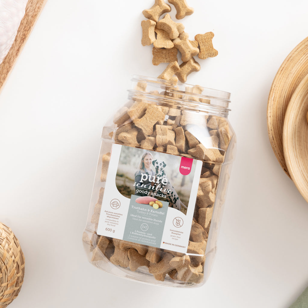 Ekonomipack 6x600g mera Goody snacks Kalkon och potatis