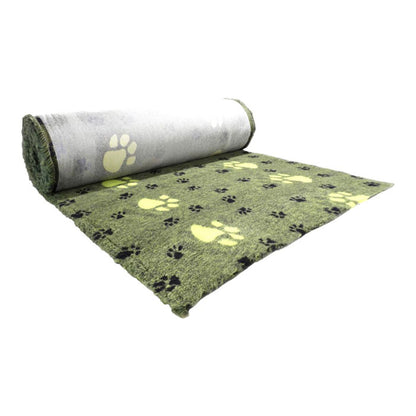 Vetbed Hundfäll med stora tassar 100x75 cm - b2c - mera Petfood - Grön - H37552