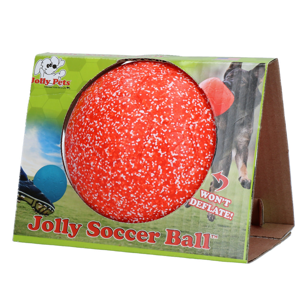 Jolly Soccer Ball fotboll till hund - Jolly Pets - Orange/vit - Mini - JOLL034G