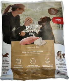 Provpåse – mera pure sensitive - mera Petfood - 80g pure sensitive Adult Kalkon & Ris - 213491