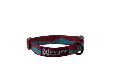 Non - stop dogwear Trail quest collar – justerbart hundhalsband med reflex - Non - stop dogwear - Teal/wine - L - non - 1023
