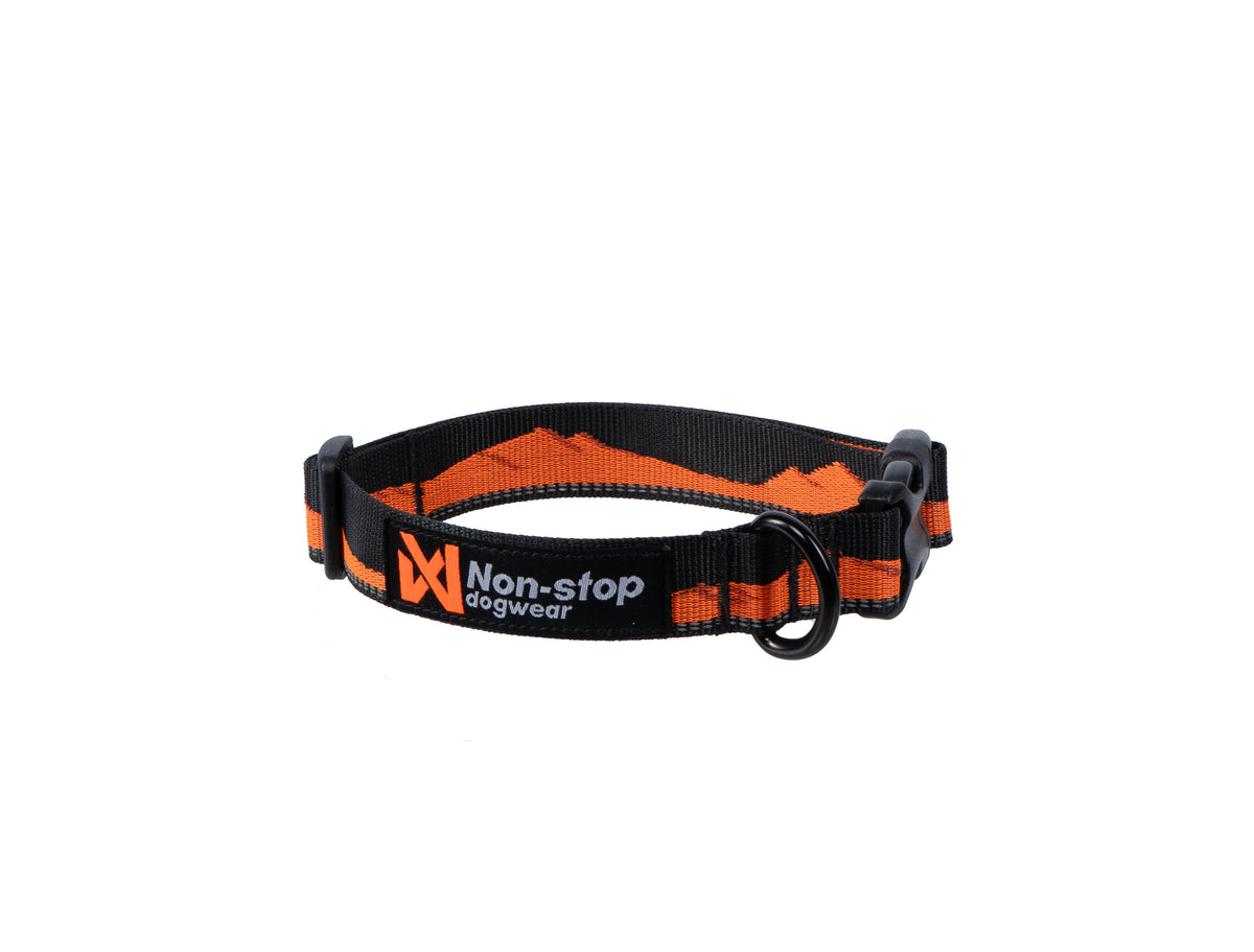 Non - stop dogwear Trail quest collar – justerbart hundhalsband med reflex - Non - stop dogwear - Orange/Black - L - non - 1026