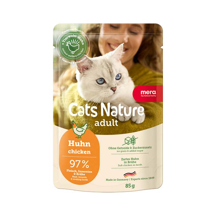 12x85 g Våtfoder mera Cats Nature adult Chicken - mera Petfood