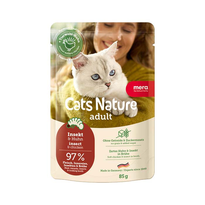 12x85 g Våtfoder mera Cats Nature adult Insect - mera Petfood