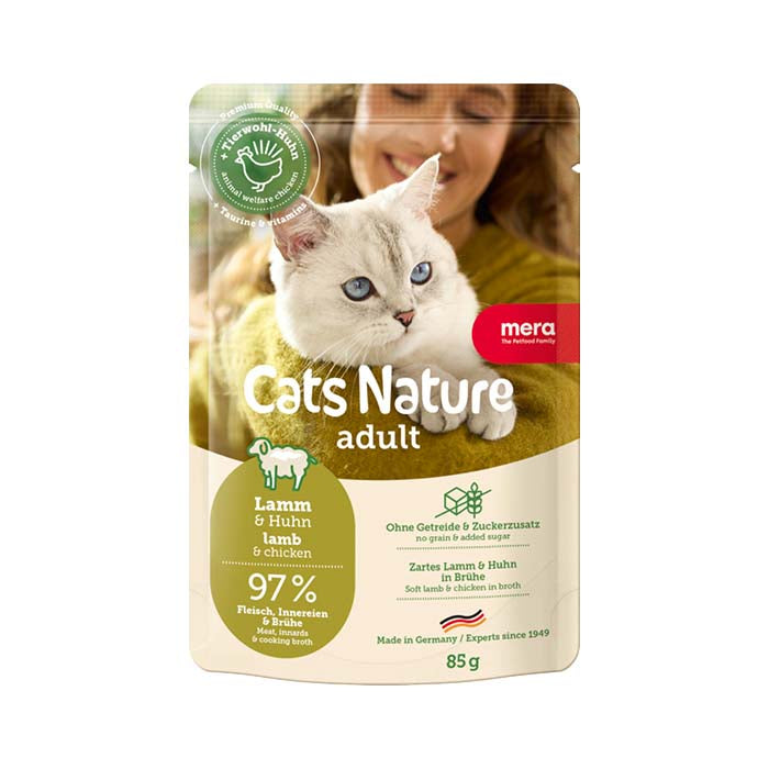 12x85 g Våtfoder mera Cats Nature adult Lamb - mera Petfood