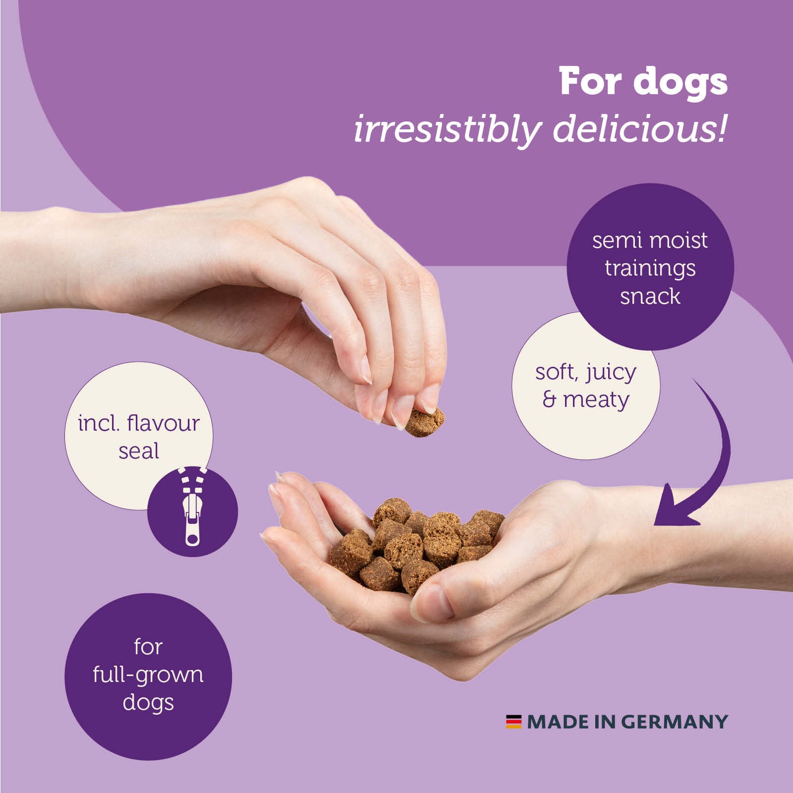 mera Snacker Kyckling 200g - mjukare träningsgodis - mera Petfood