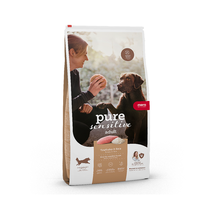 mera pure sensitive adult Kalkon & ris - mera Petfood