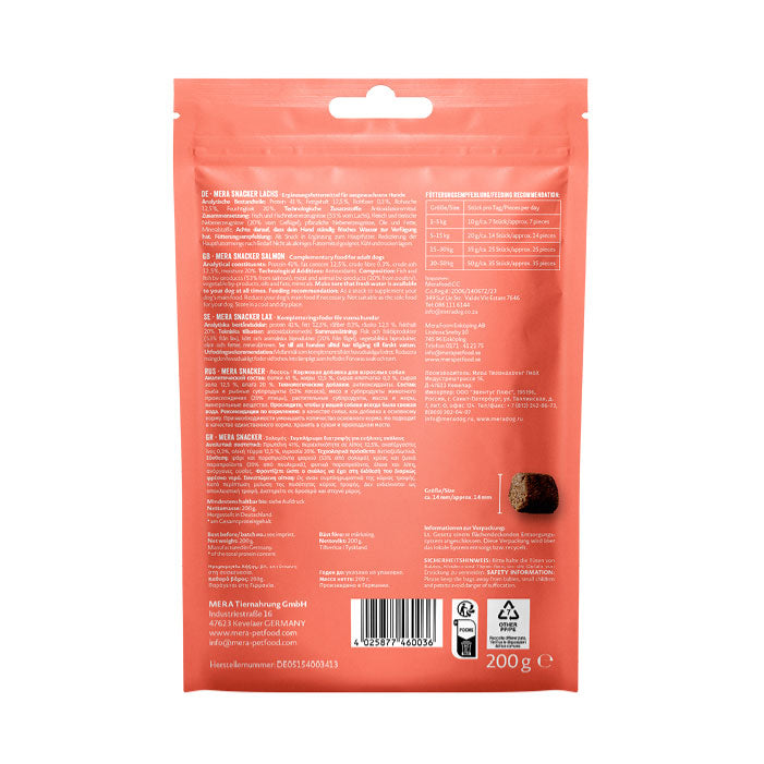 mera Snacker Lax 200g - mjukare hundgodis - mera Petfood