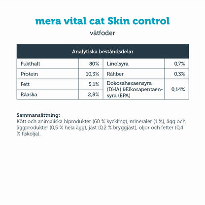 6 x 200 g KATT vital Skin Control + allergic våtfoder - mera Petfood