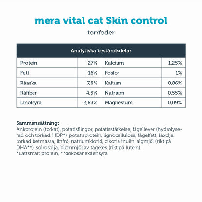KATT vital Skin Control + allergic, 3 kg - mera Petfood